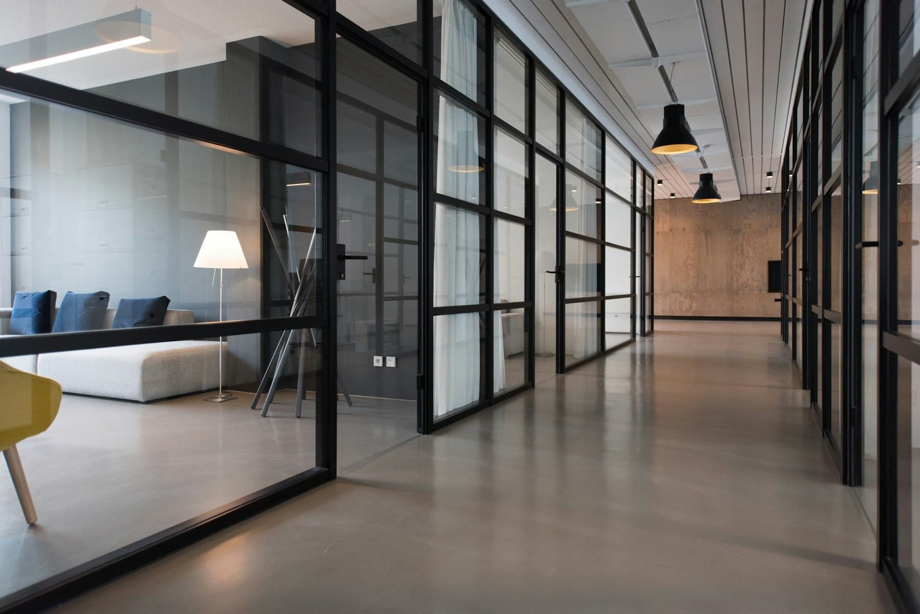 An open office arranged for several workstreams to run in parallel
